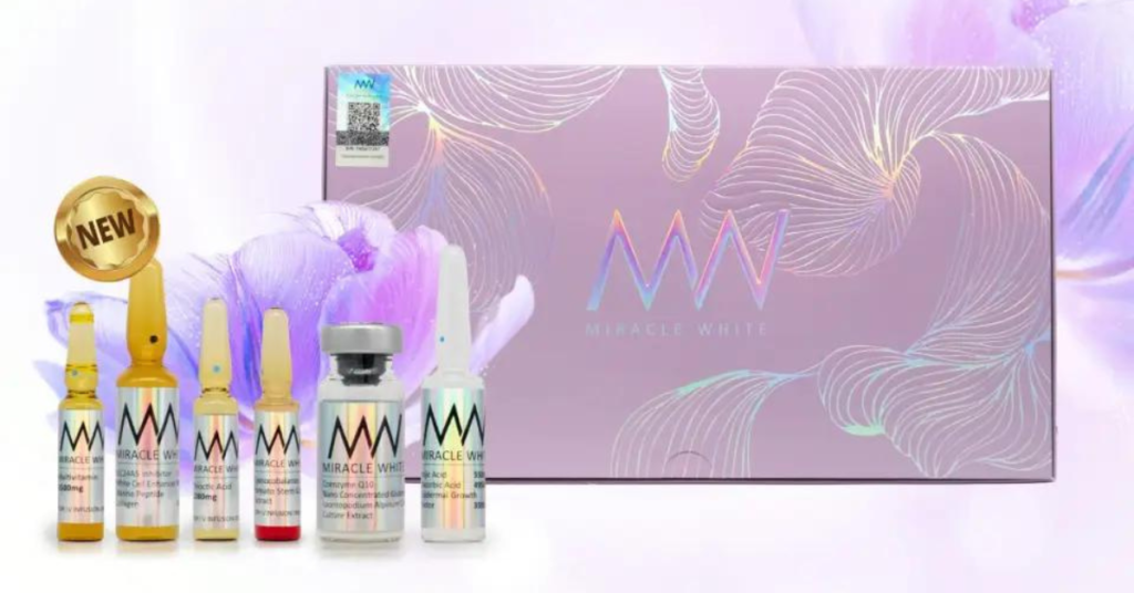 MIRACLE WHITE 60000MG GLUTATHIONE WHITENING INJECTIONS
